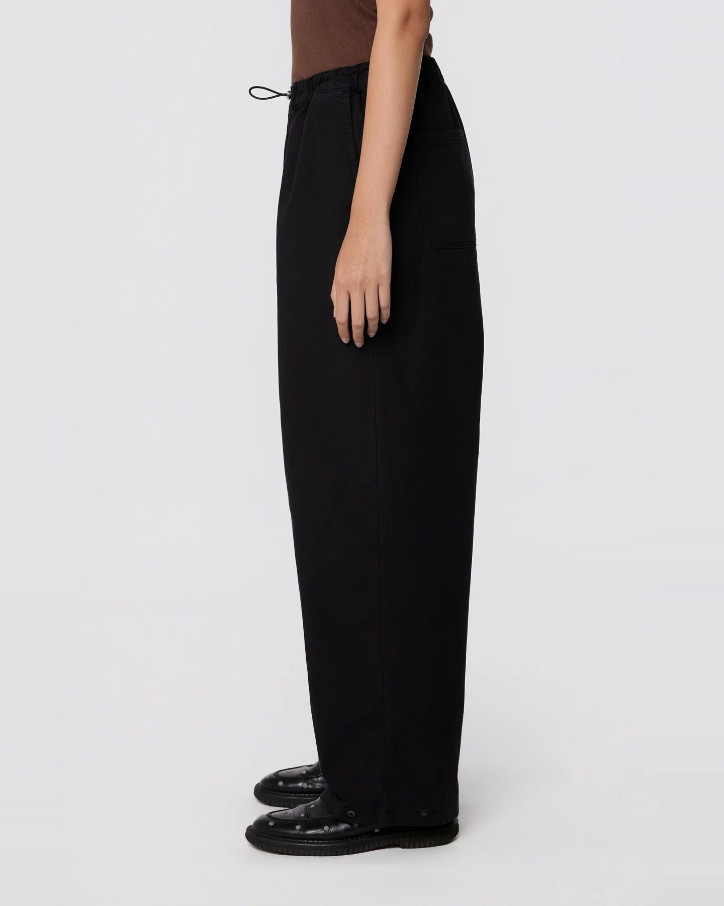 Dawn Damen vegan Hose Flow Paper Touch Utility Schwarz – Ansicht 2