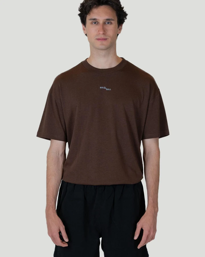 Boldwill Herren vegan T-Shirt Walnussbraun