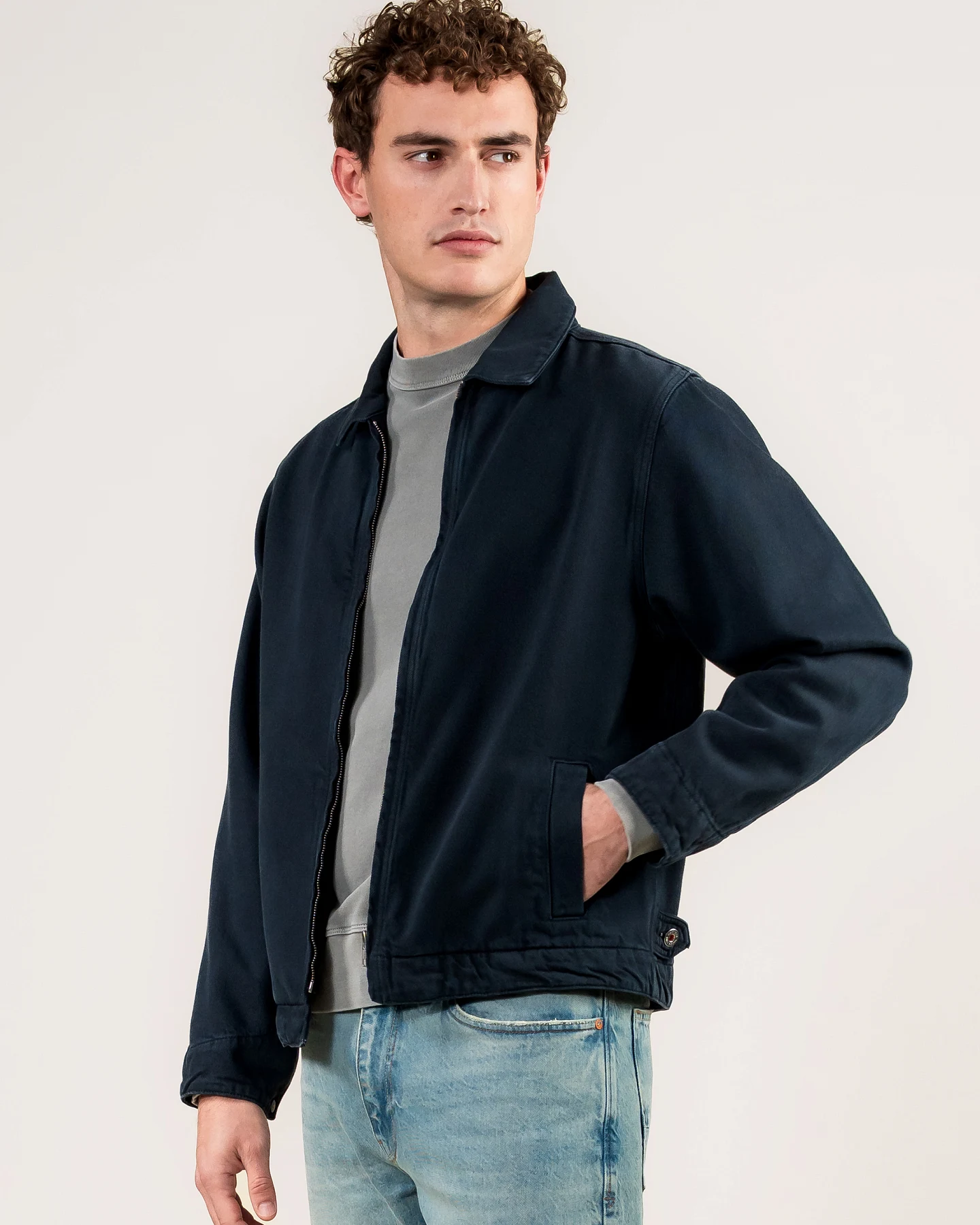 Kuyichi Herren vegan Jacke Oliver Blau – Ansicht 2
