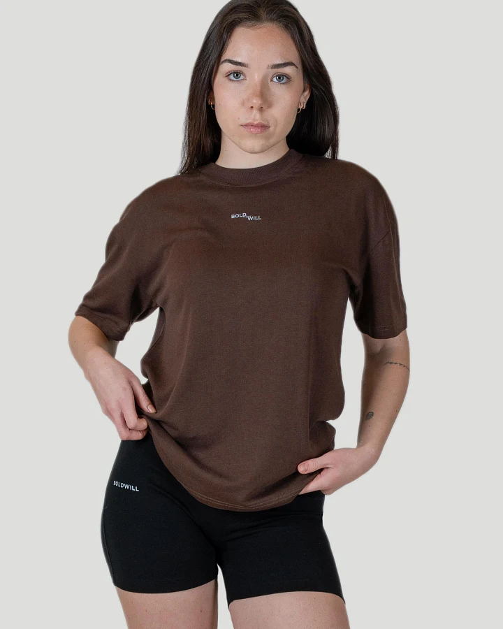 Boldwill Damen vegan T-Shirt Walnussbraun