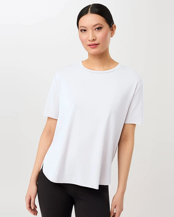MANDALA Damen vegan T-Shirt Halfmoon Weiß