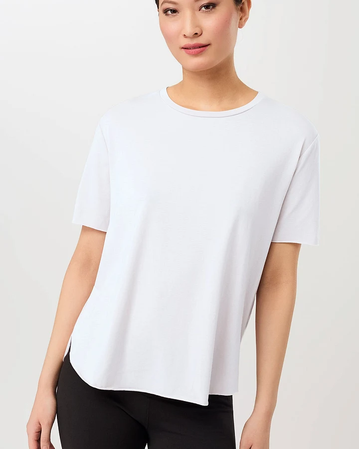 MANDALA Damen vegan T-Shirt Halfmoon Weiß