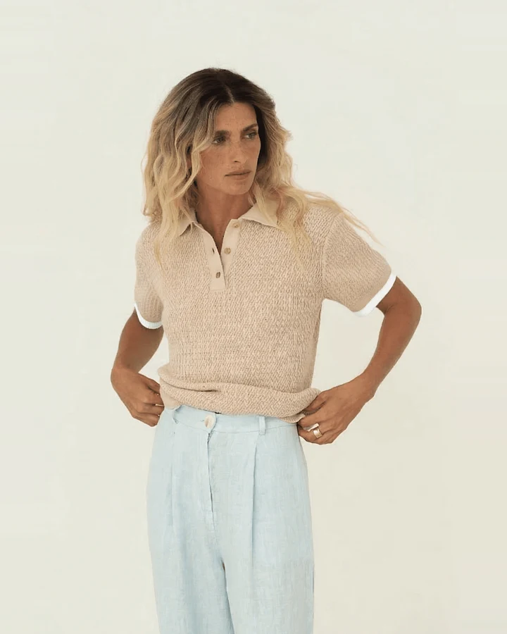 Näz Damen vegan Polo Lilly Beige