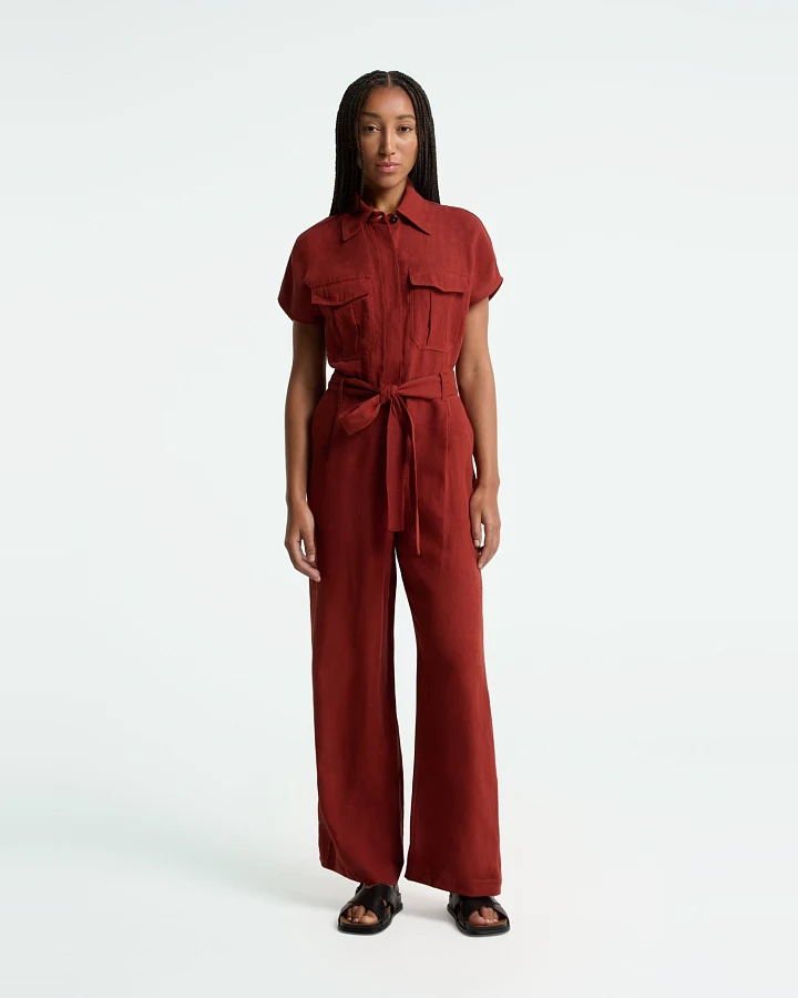 Kings of Indigo Damen vegan Jumpsuit Margaret Gebranntes Henna