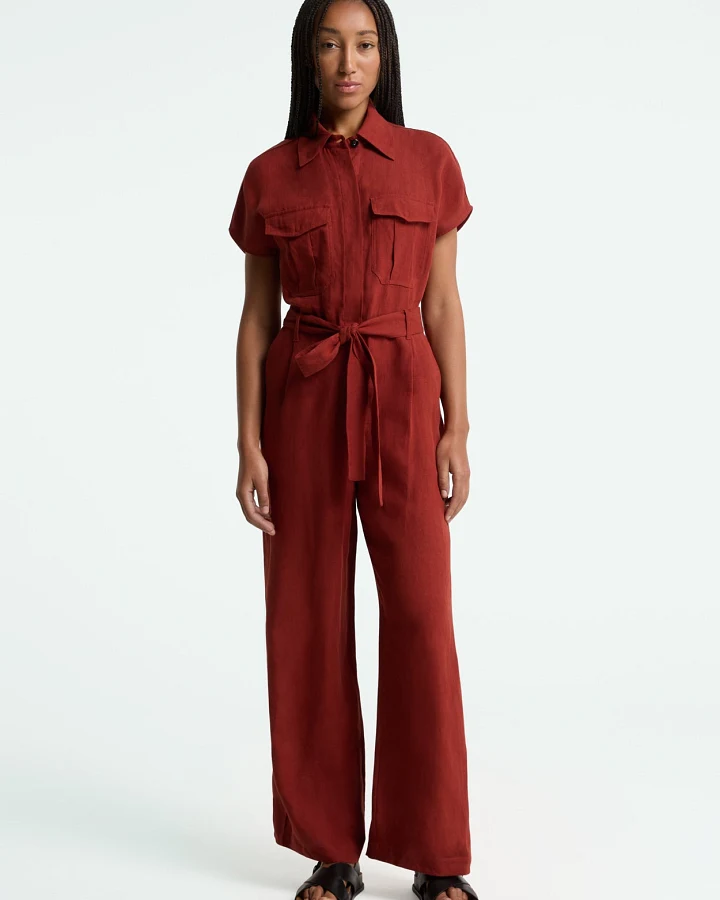 Kings of Indigo Damen vegan Jumpsuit Margaret Gebranntes Henna