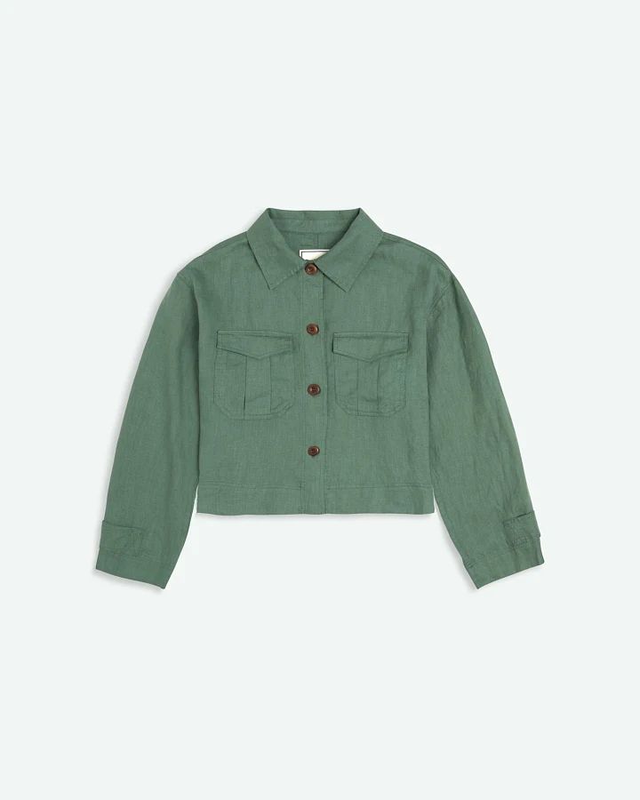 Kings of Indigo Damen vegan Jacke Riona Dunkelwaldgrün