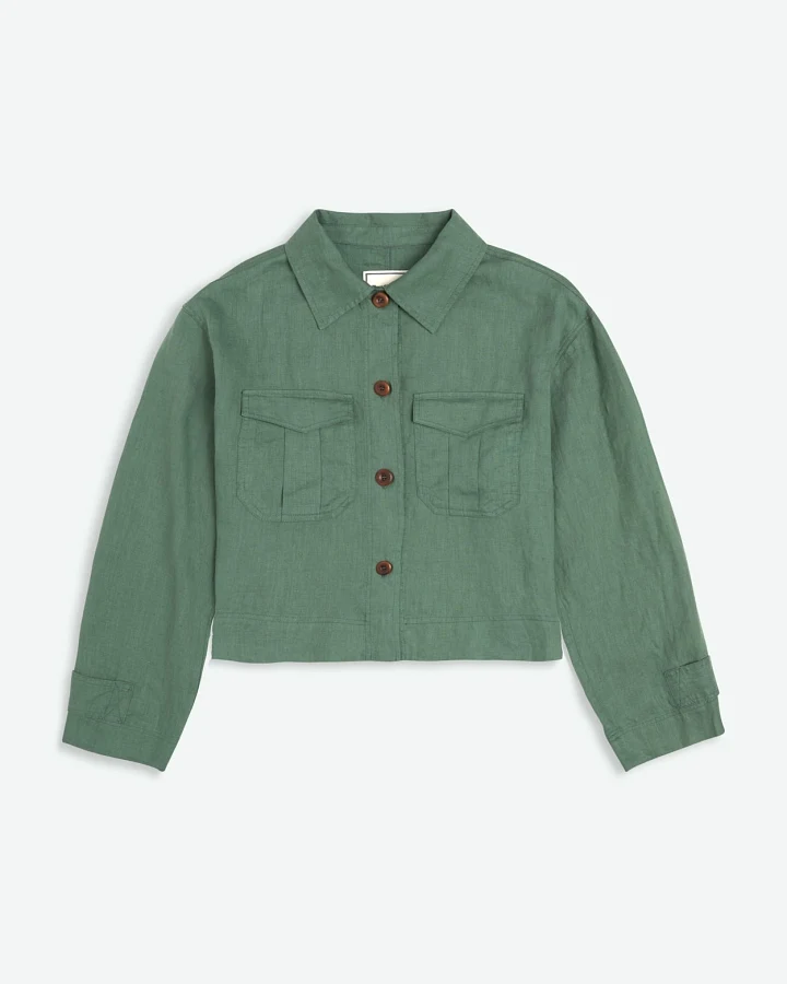 Kings of Indigo Damen vegan Jacke Riona Dunkelwaldgrün