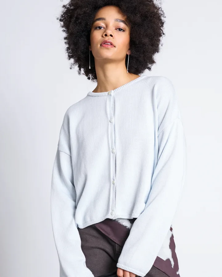 JAN 'N JUNE Damen vegan Strickjacke Light Asas Eisblau