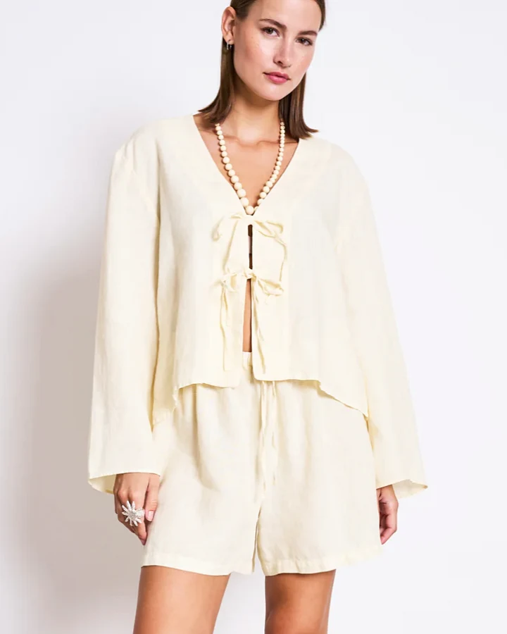 JAN 'N JUNE Damen vegan Bluse Skagen Hellgelb