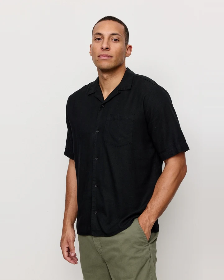 Recolution Herren vegan Hemd Kaktus Schwarz