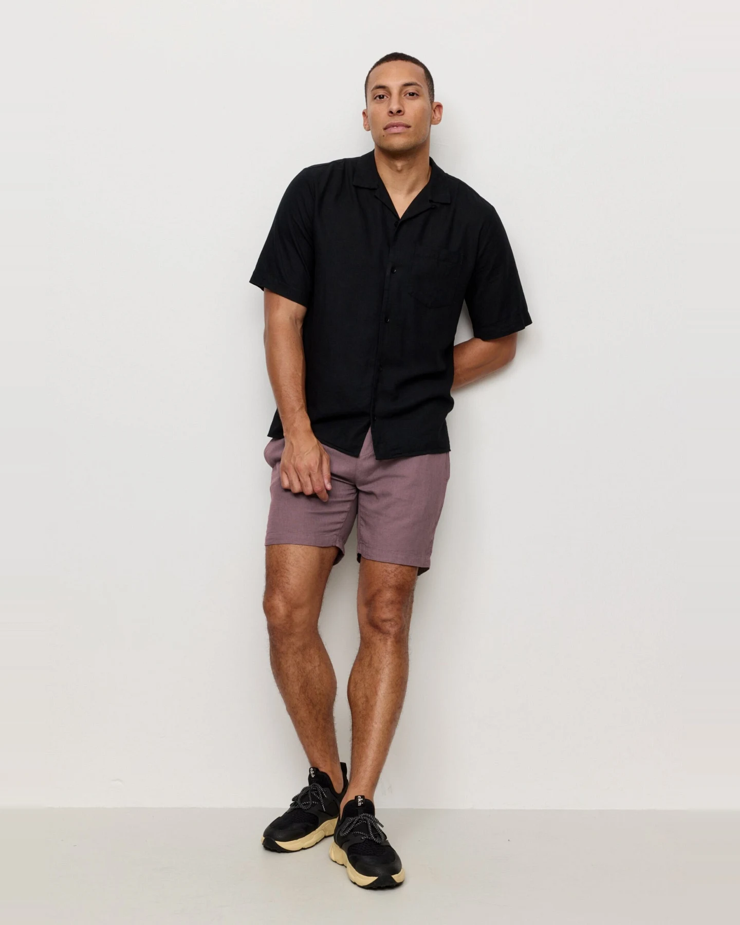 Recolution Herren vegan Kurze Hose Curry Mystic Grape – Ansicht 2