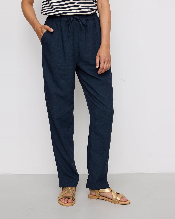 Recolution Damen vegan Hose Moonflower Navy