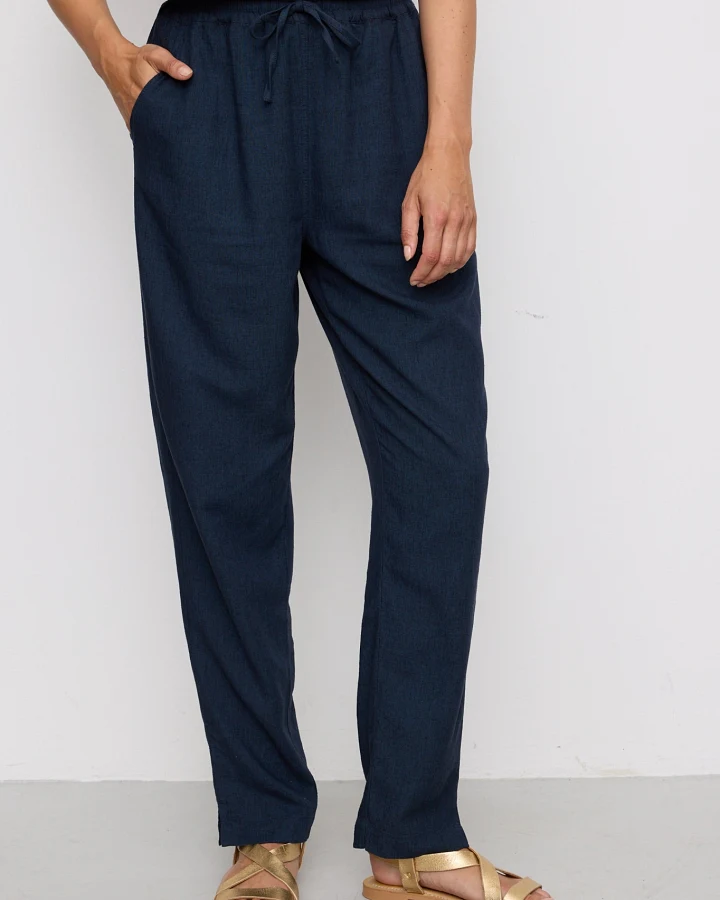 Recolution Damen vegan Hose Moonflower Navy