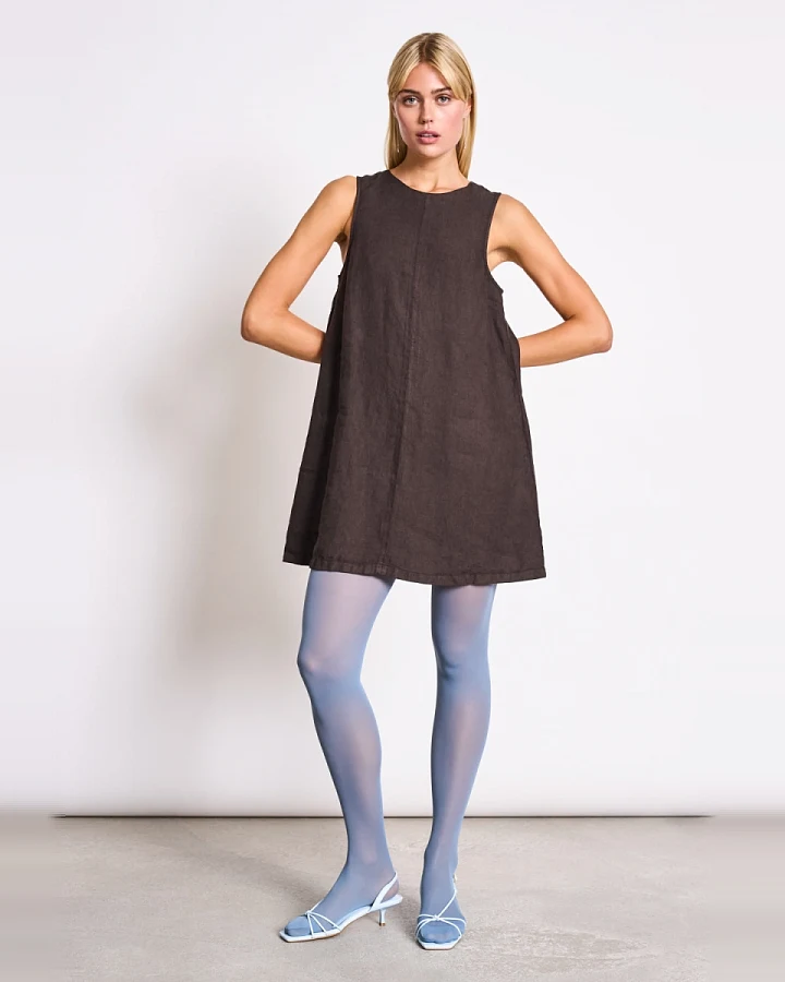 JAN 'N JUNE Damen vegan Kleid Salvia Schlammbraun