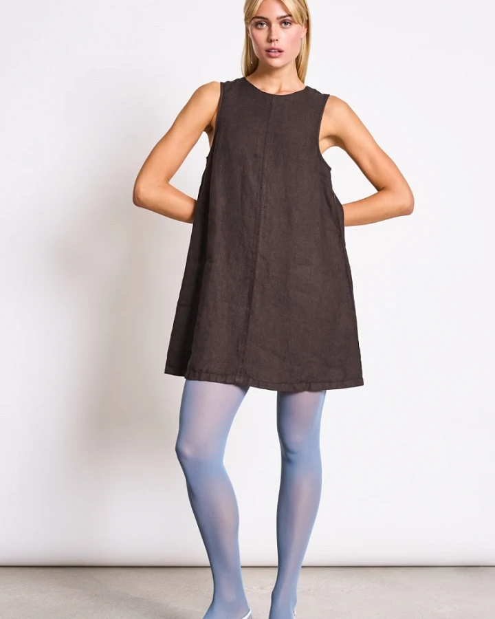 JAN 'N JUNE Damen vegan Kleid Salvia Schlammbraun