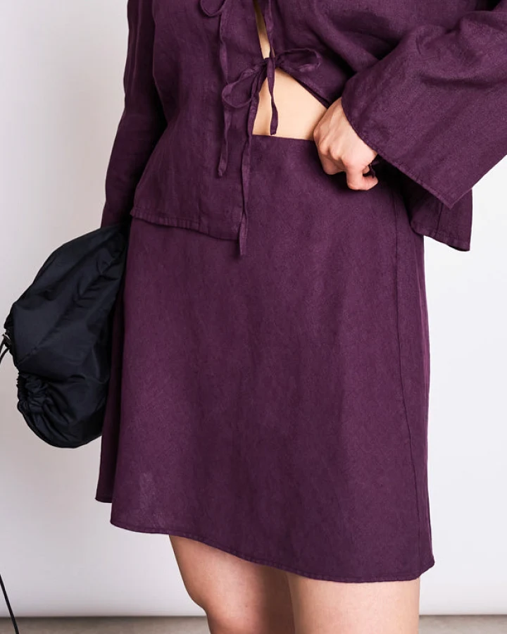 JAN 'N JUNE Damen vegan Minirock Cercis Kirsche Lack