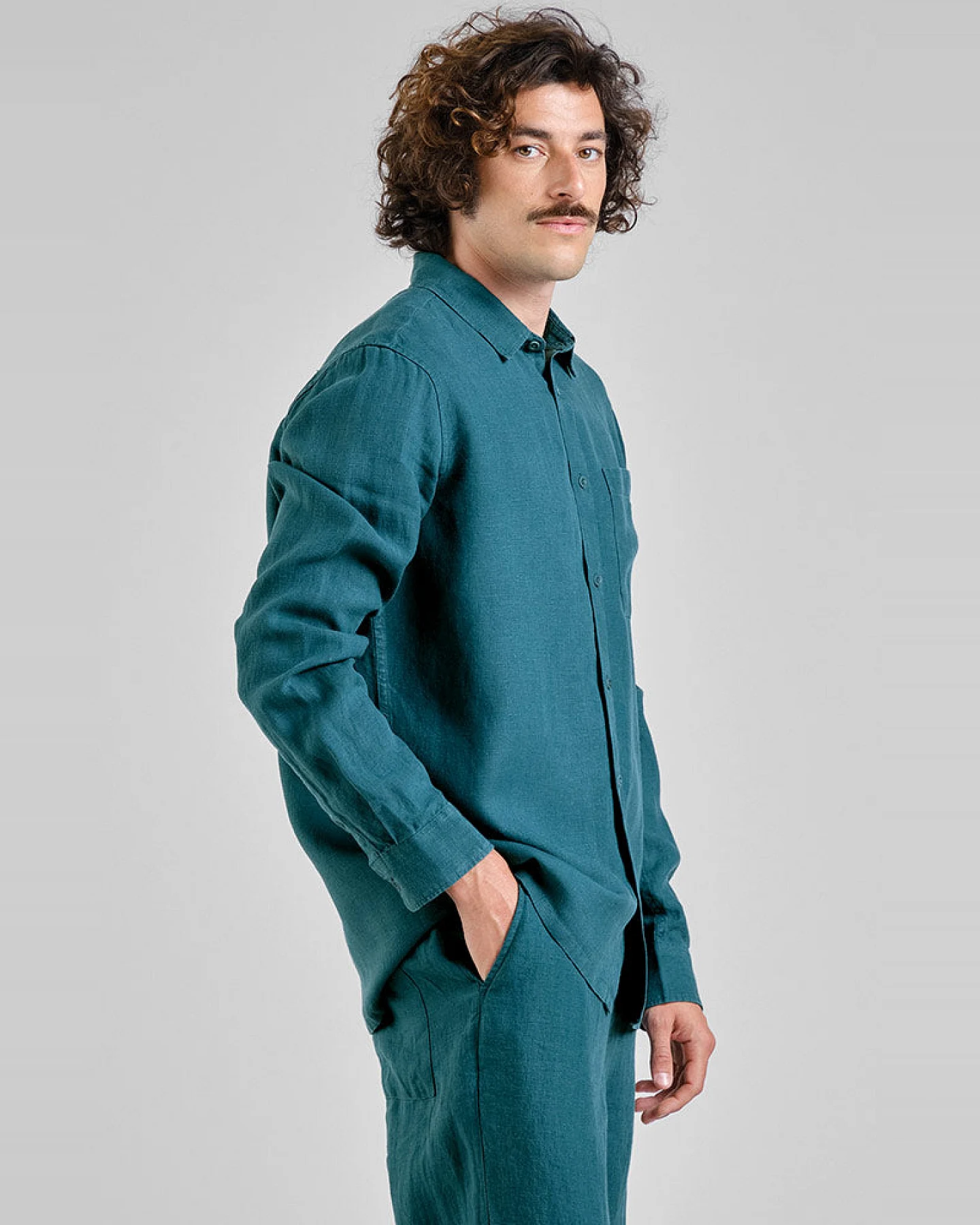 DEDICATED Herren vegan Shirt Rute Grün – Ansicht 2