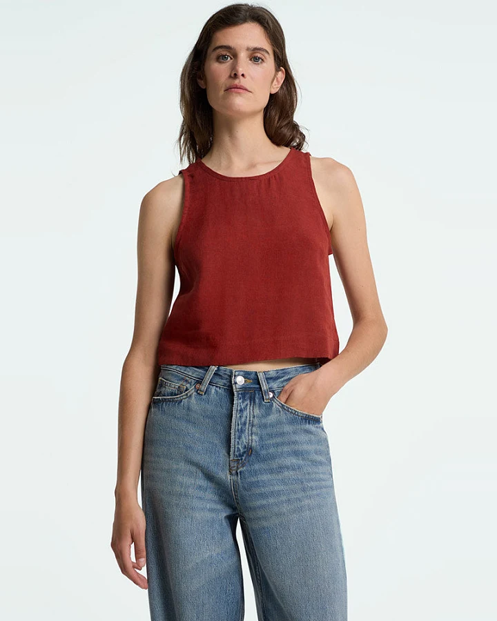 Kings of Indigo Damen vegan Top Belle Burnt Henna