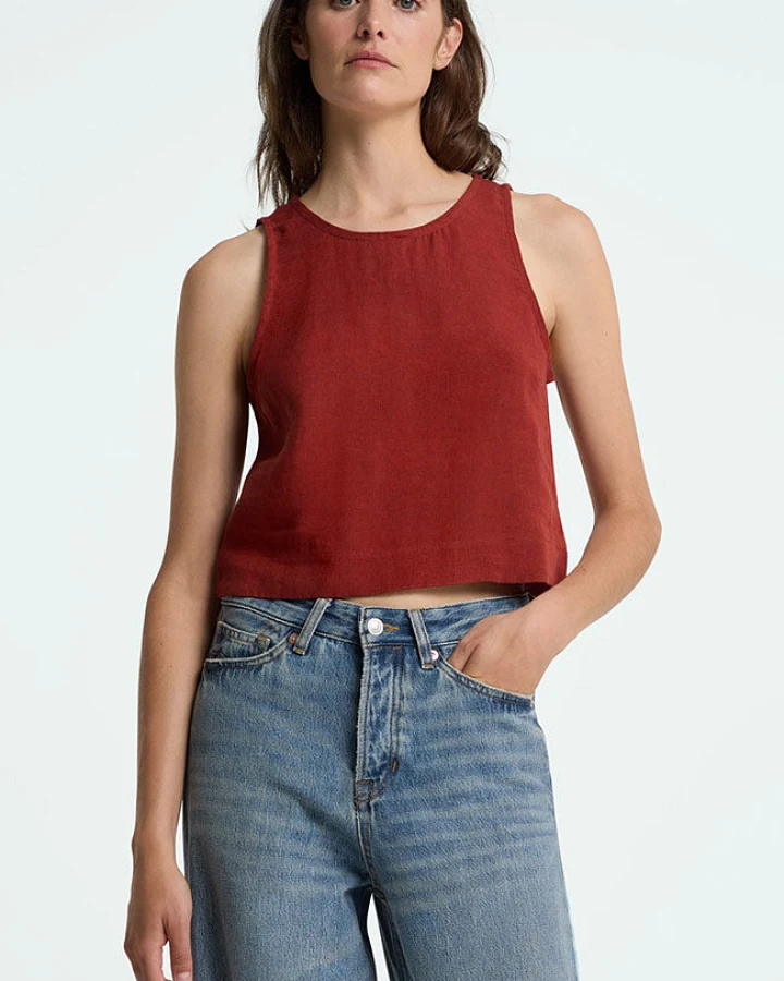 Kings of Indigo Damen vegan Top Belle Burnt Henna