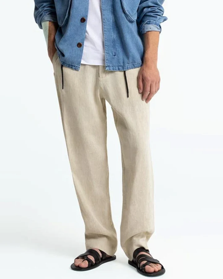 Kings of Indigo Herren vegan Hose Teti Ungefärbt Beige