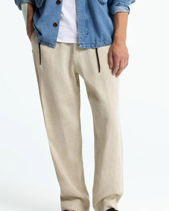 Kings of Indigo Herren vegan Hose Teti Ungefärbt Beige