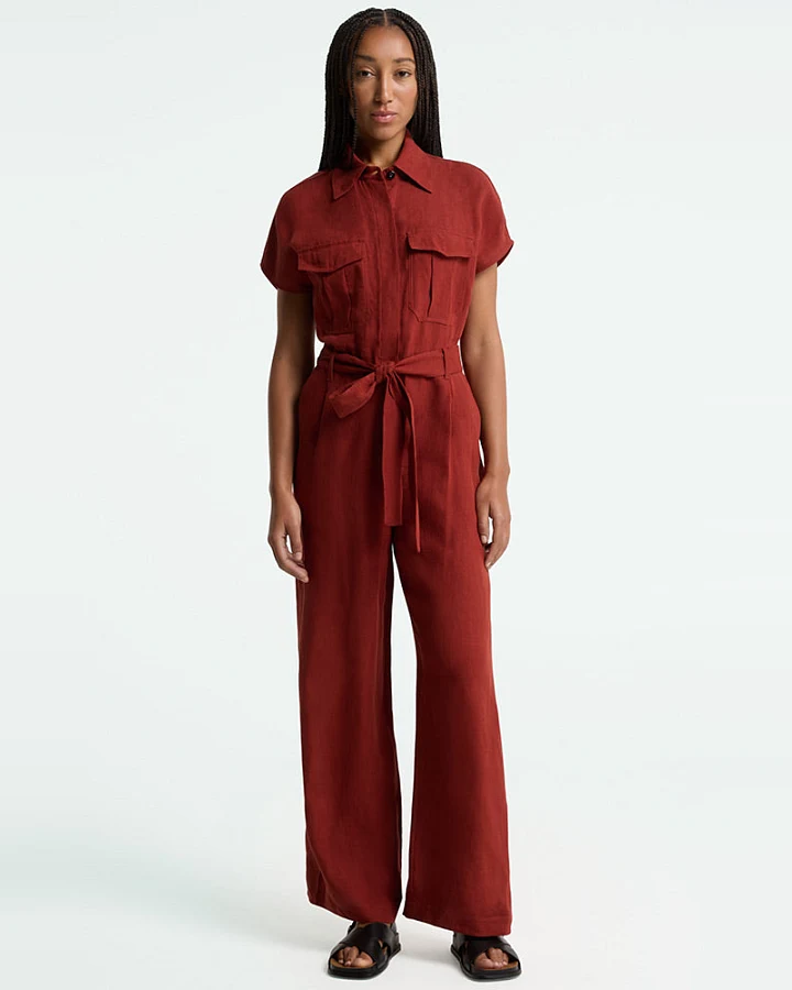 Kings of Indigo Damen vegan Jumpsuit Margaret Gebranntes Henna