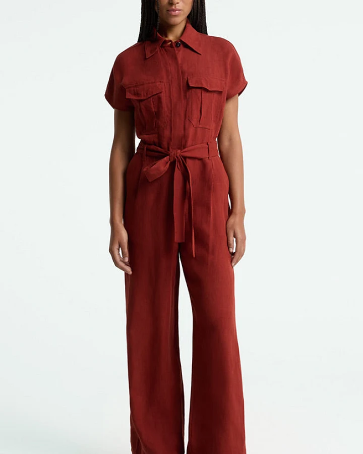 Kings of Indigo Damen vegan Jumpsuit Margaret Gebranntes Henna