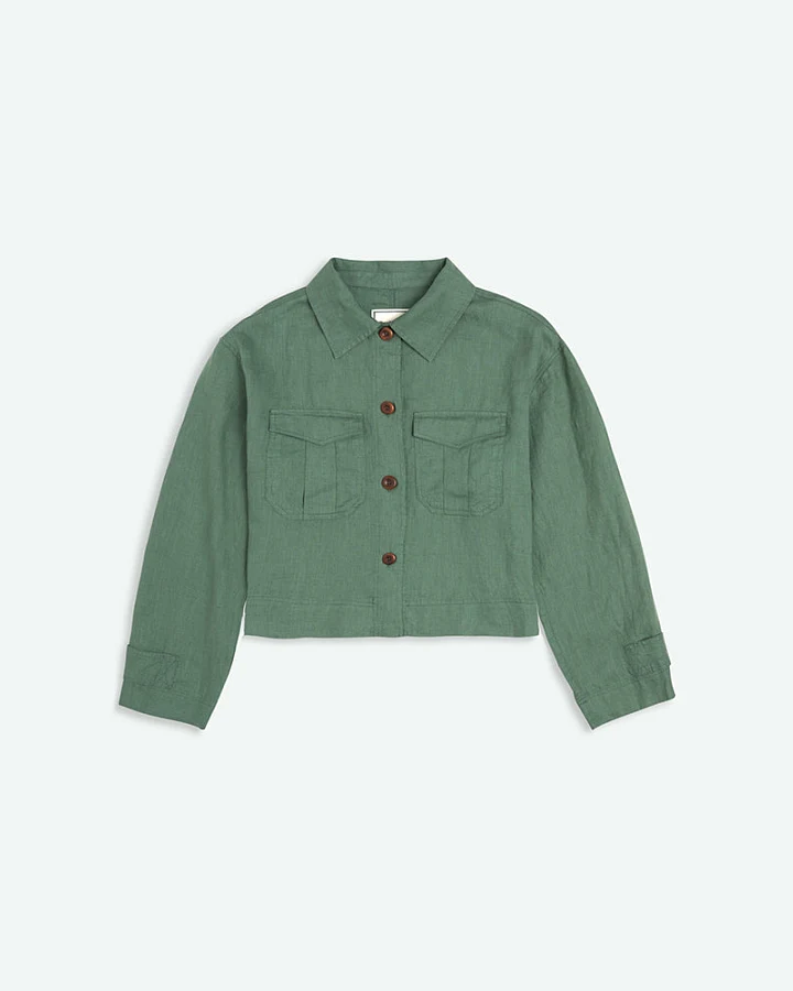 Kings of Indigo Damen vegan Jacke Riona Dunkelwaldgrün