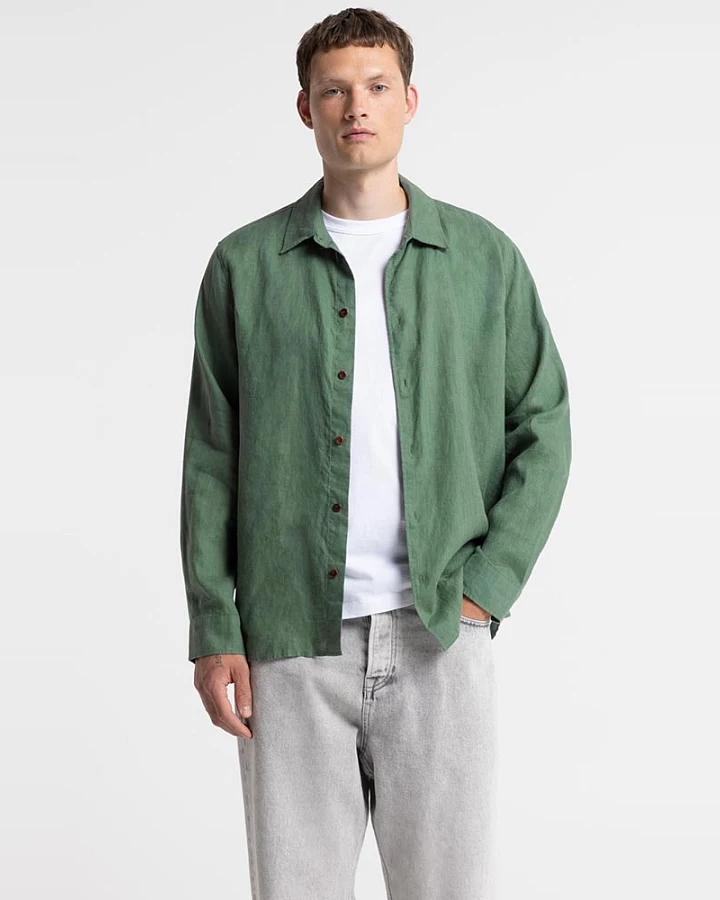 Kings of Indigo Herren vegan Hemd Namlot Grün