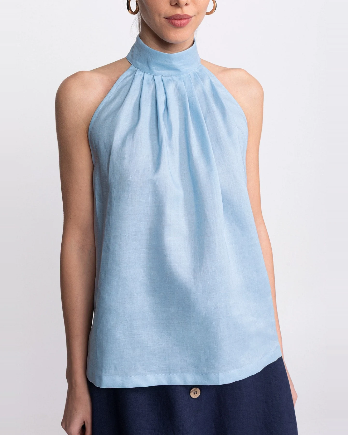 De IONESCU Damen vegan Neckholder Top Tismana Aqua – Ansicht 2