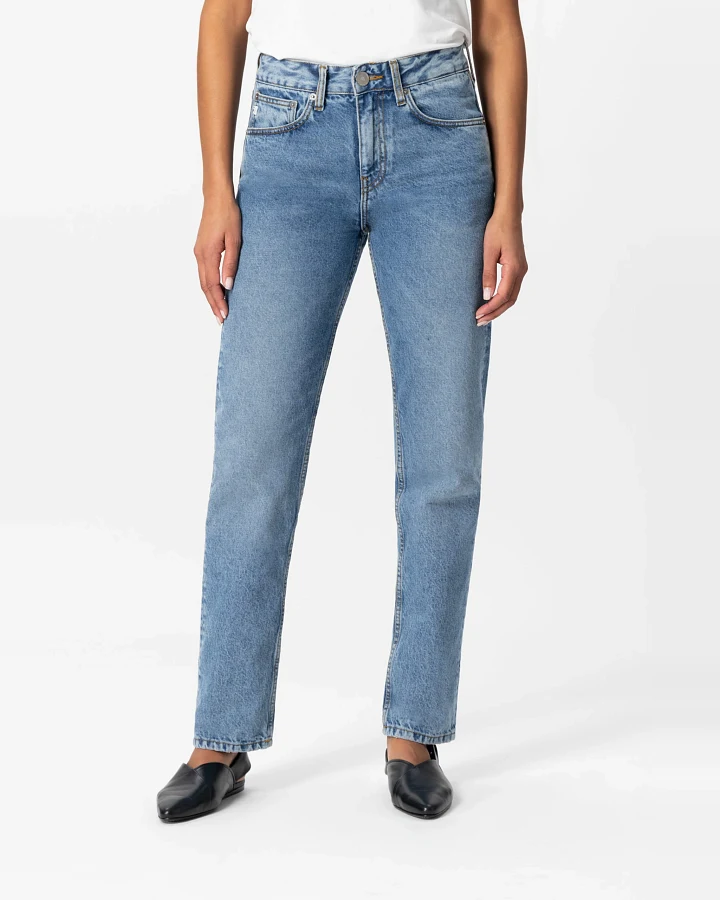 MUD Jeans Damen vegan Jeans Easy Go Stone Vintage