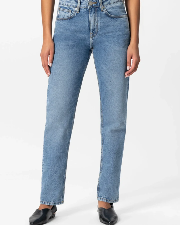 MUD Jeans Damen vegan Jeans Easy Go Stone Vintage