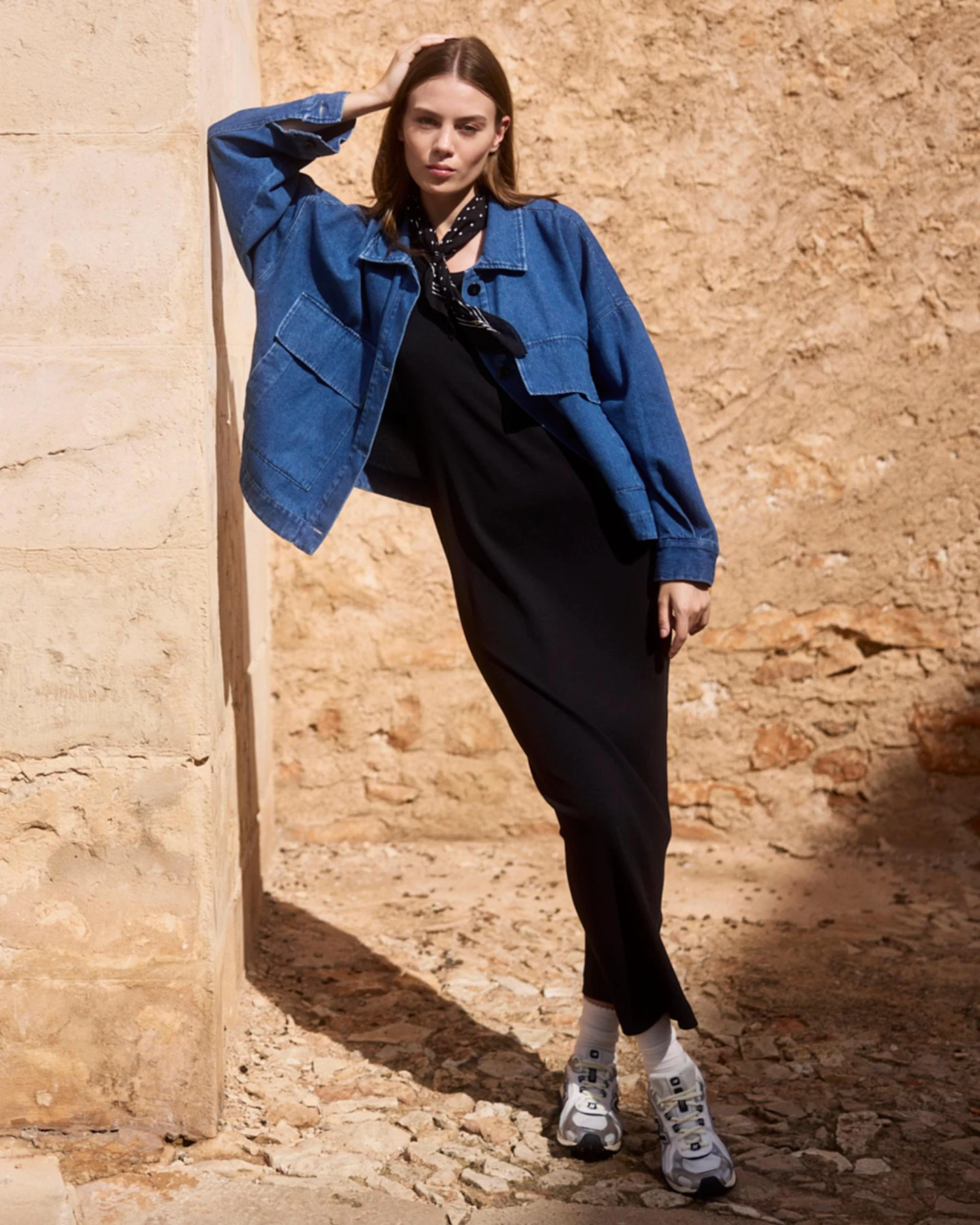 WOTE Damen vegan Jacke Denim Blau – Ansicht 2