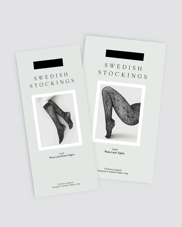 Swedish Stockings Damen vegan Set Strumpfhosen & Kniestrümpfe Rosa Schwarz