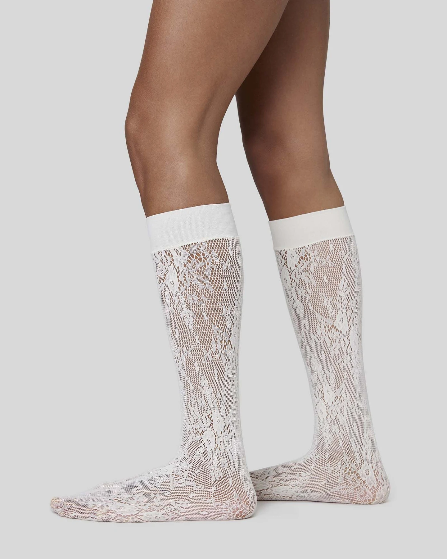 Swedish Stockings Damen vegan Set Strumpfhosen & Kniestrümpfe Rosa Elfenbein – Ansicht 2