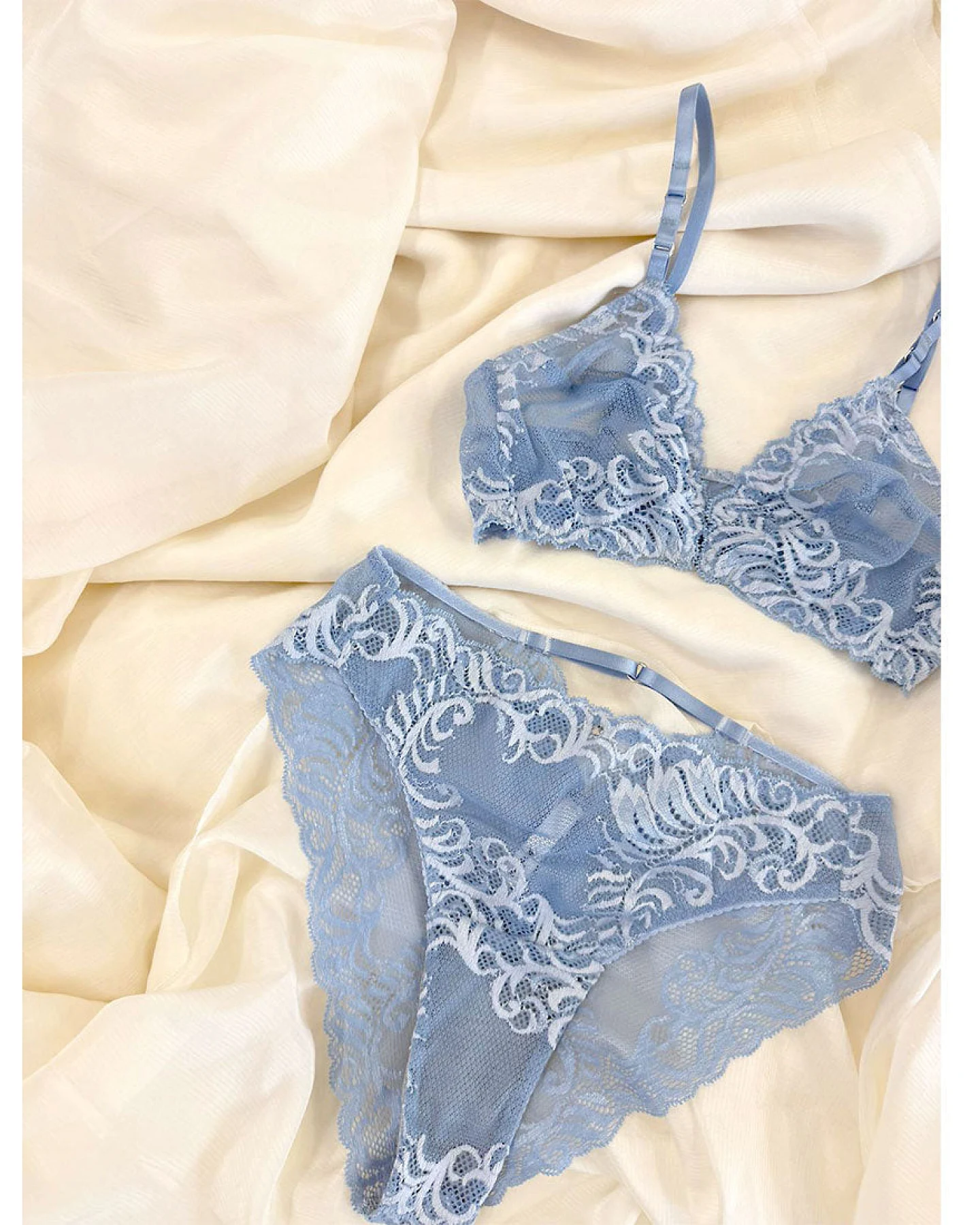 Anekdot Damen vegan Dessous Set Ether Himmelblau – Ansicht 2