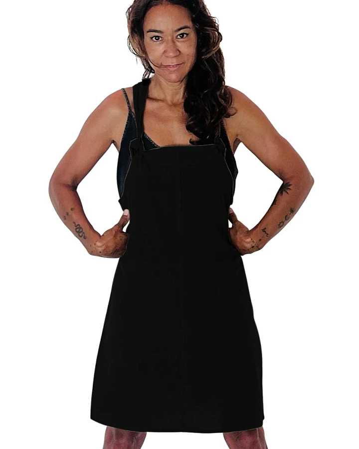 The Driftwood Tales Damen vegan Kleid Garten Schwarz