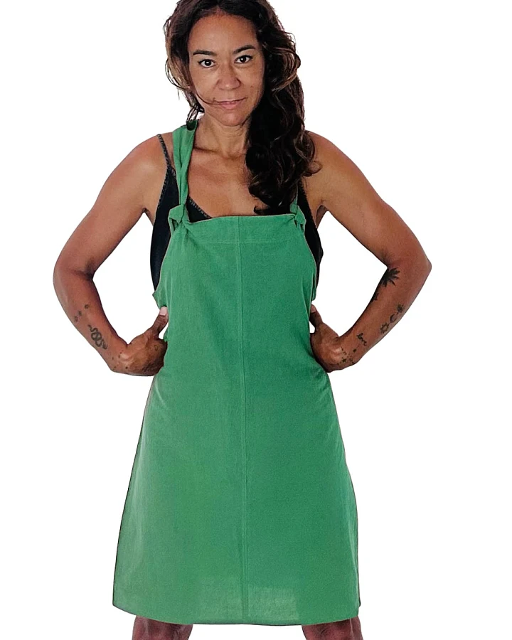 The Driftwood Tales Damen vegan Kleid Garten Grün
