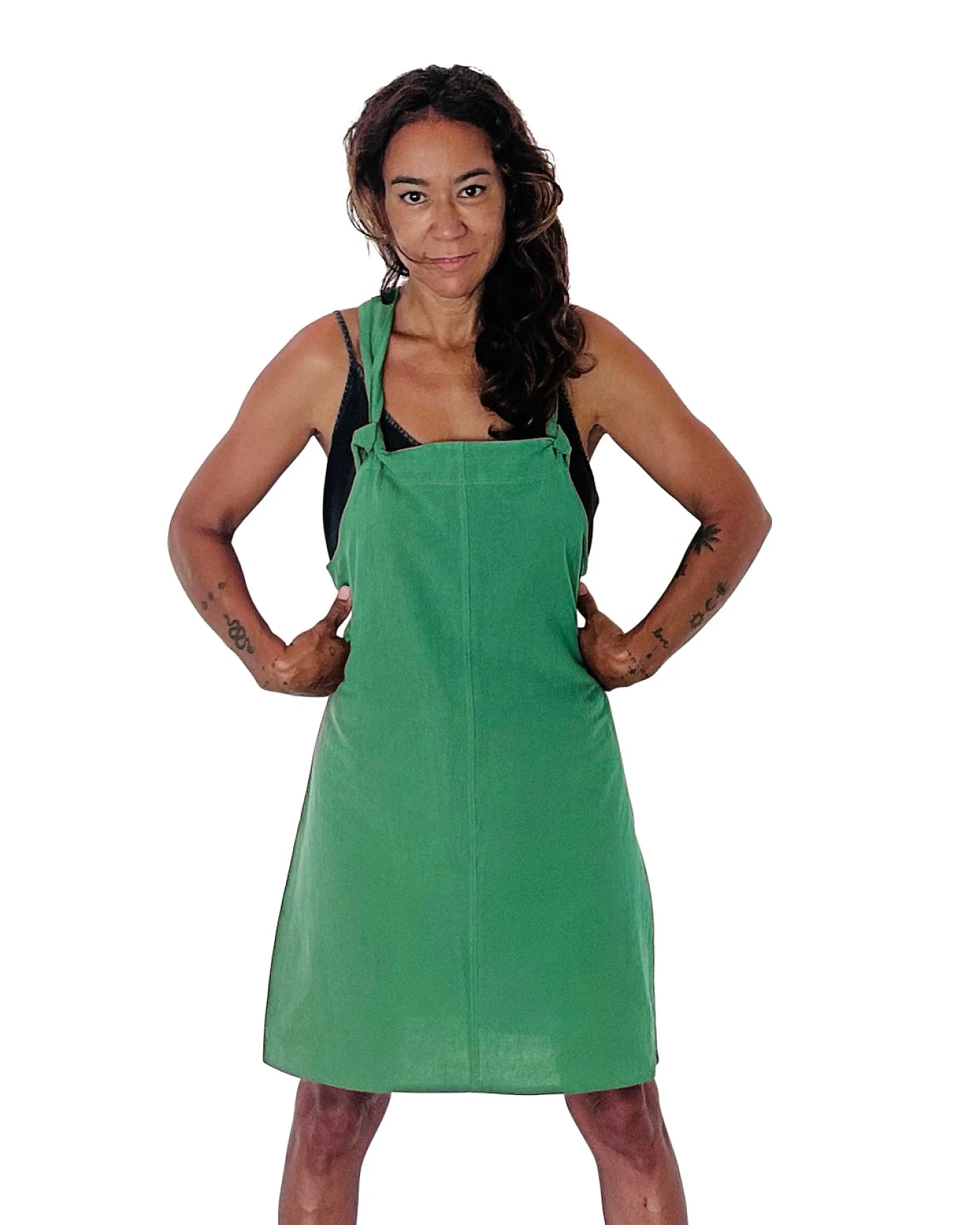The Driftwood Tales Damen vegan Kleid Garten Grün – Ansicht 2