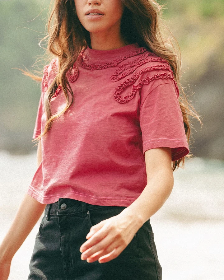 LOVJOI Damen vegan T-Shirt Mexine Fuchsia