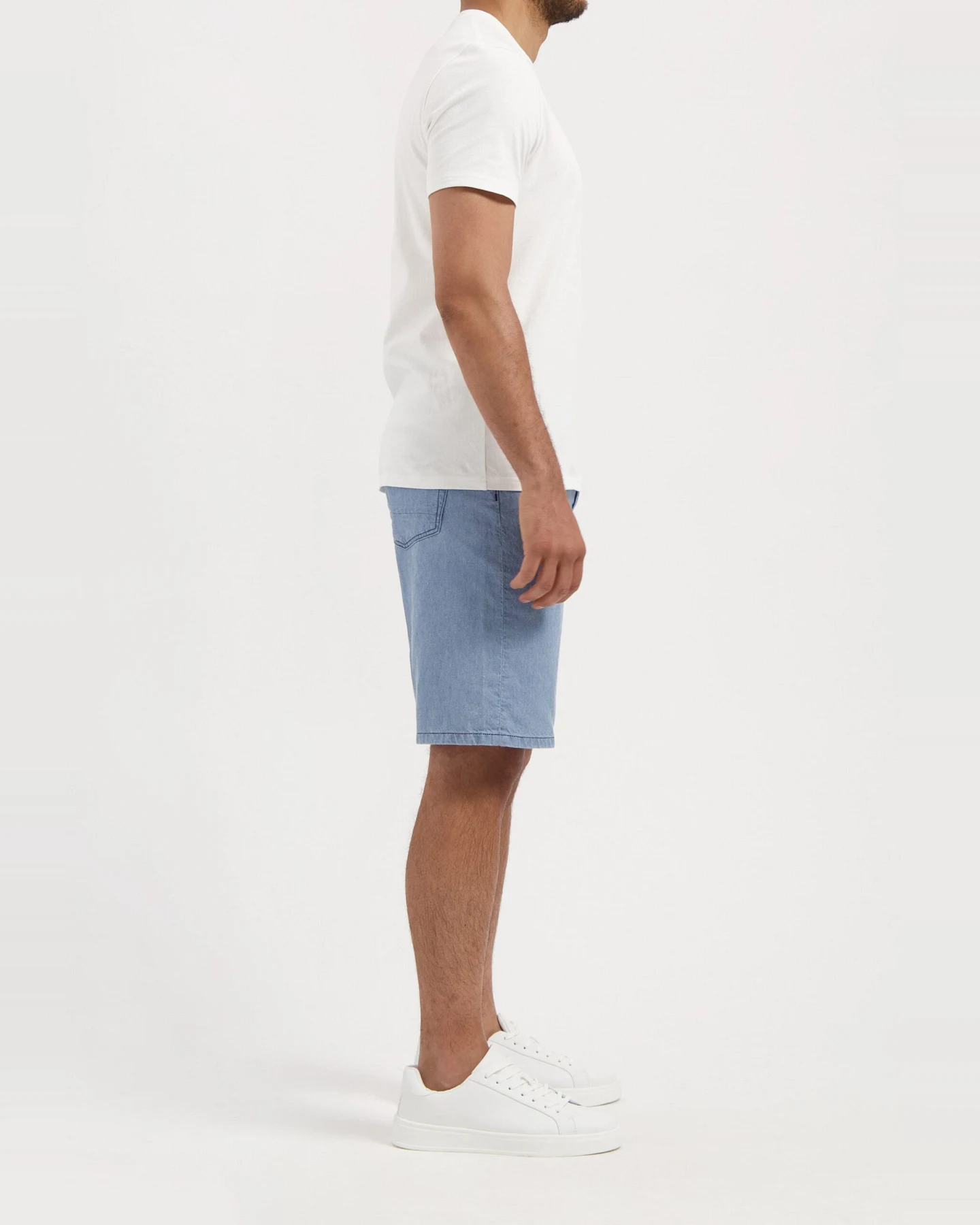 MUD Jeans Herren vegan Shorts James Sommer Stein Vintage – Ansicht 2