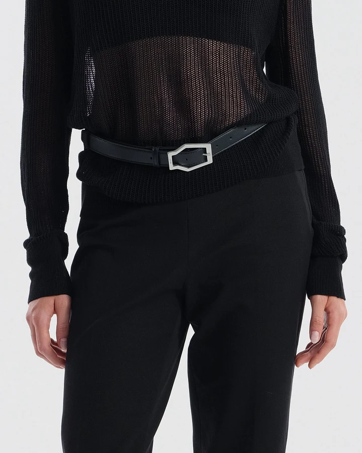 Prev Damen vegan Gürtel Karel Midi Schwarz