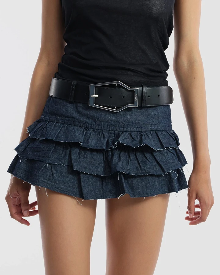 Prev Damen vegan Gürtel Karel Maxi Schwarz