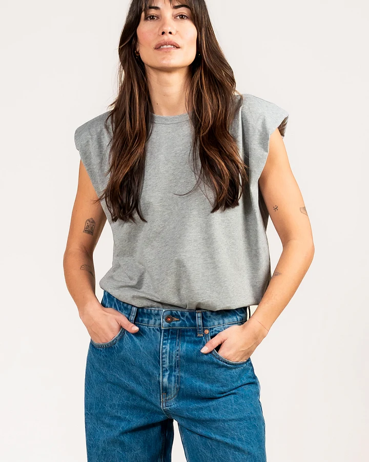 Kuyichi Damen vegan T-Shirt Lily Hellgrau