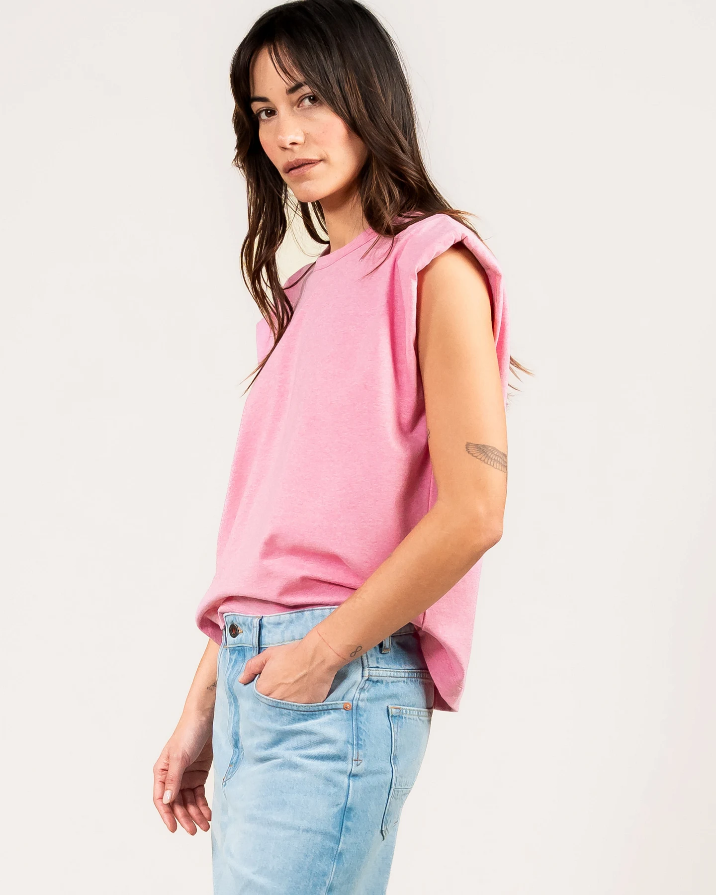 Kuyichi Damen vegan T-Shirt Lily Dusty Pink – Ansicht 2