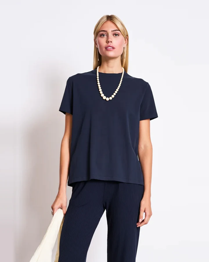 JAN 'N JUNE Damen vegan T-Shirt Brushed Boy Nightfall