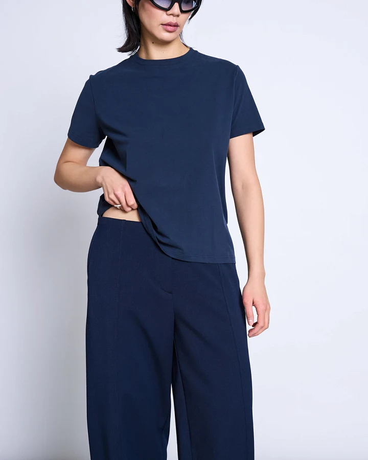 JAN N JUNE Damen vegan T-Shirt Brushed Boy Nightfall