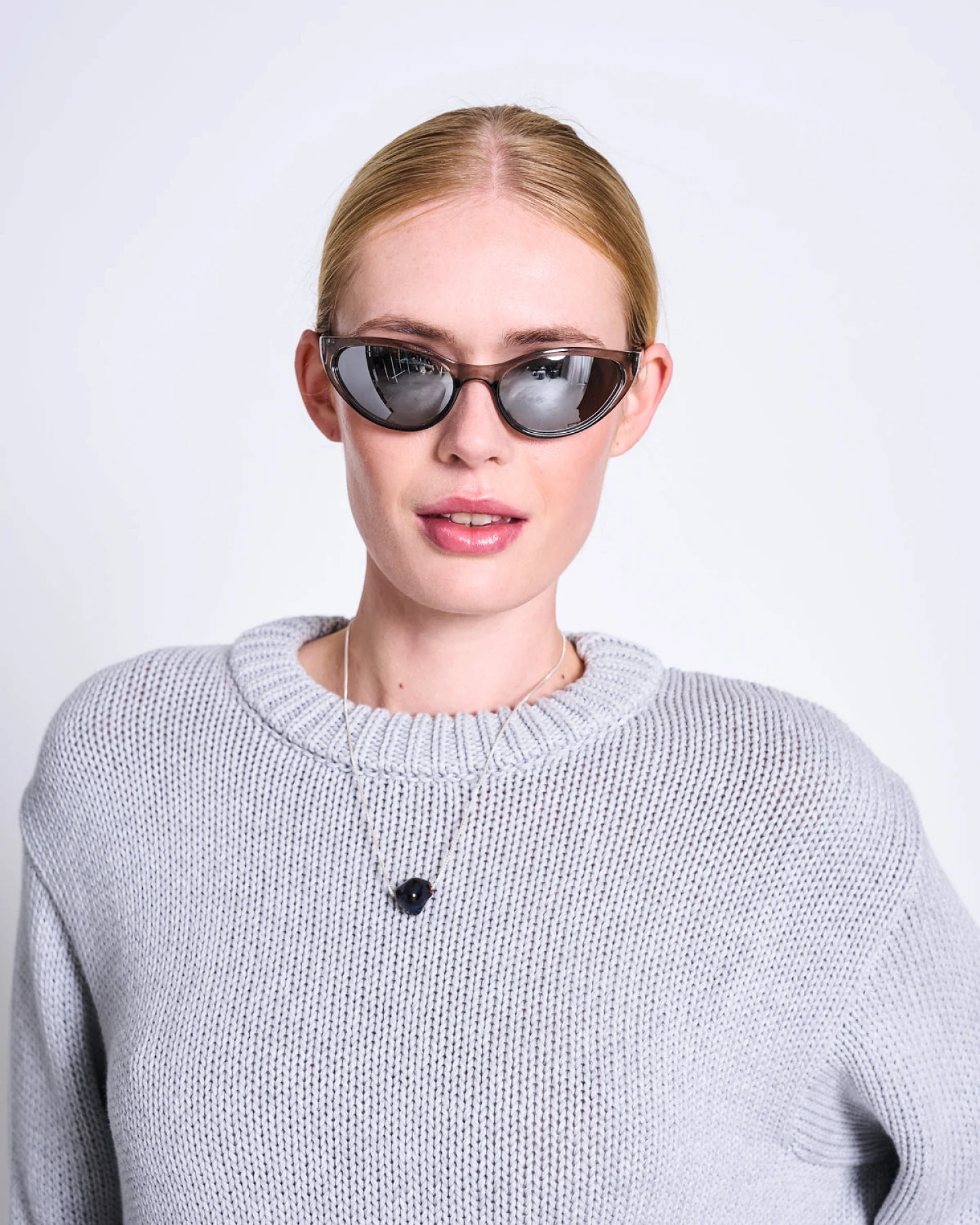 JAN 'N JUNE Damen vegan Pullover Sona Hellgrau – Ansicht 2