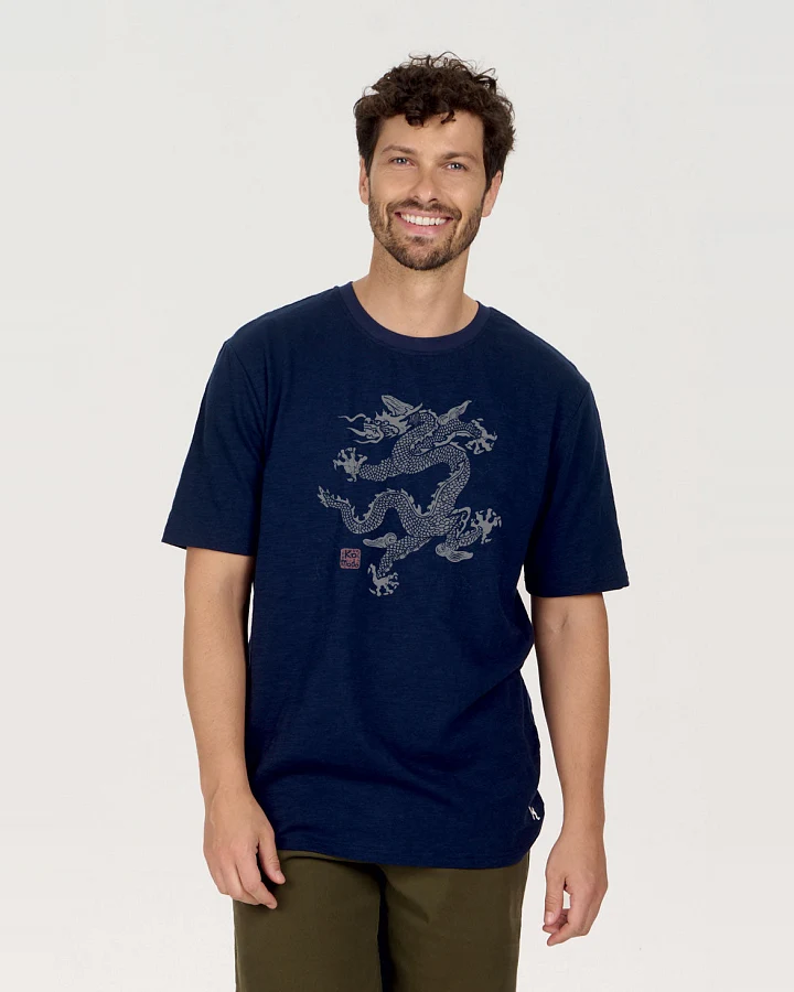 KOMODO Herren vegan T-Shirt Dragon 25 Navy