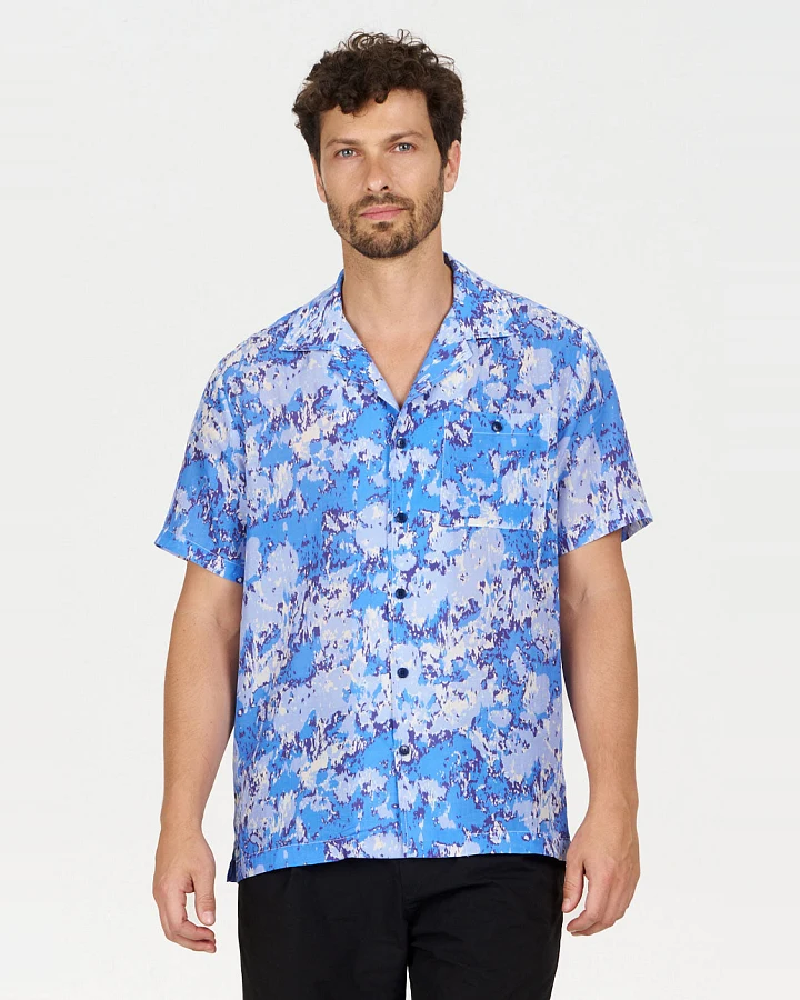 KOMODO Herren vegan Shirt Spindrift Acid Blue